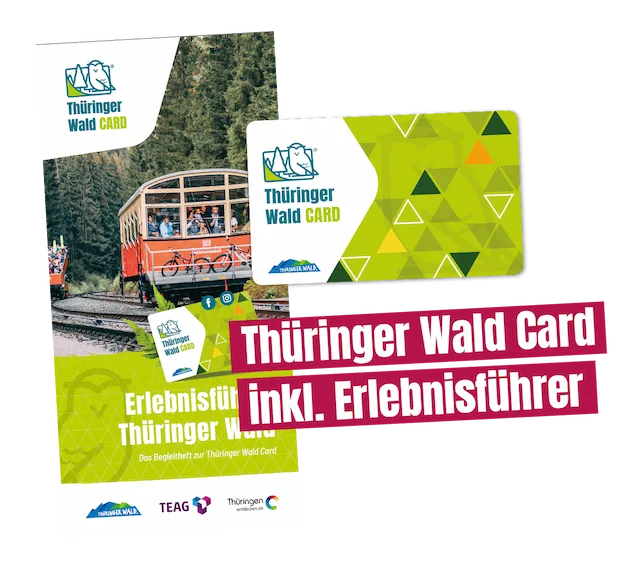 Thüringer Wald Card mit Erlebnisführer für zahlreiche Freizeit- und Ausflugsangebote im Thüringer Wald.
