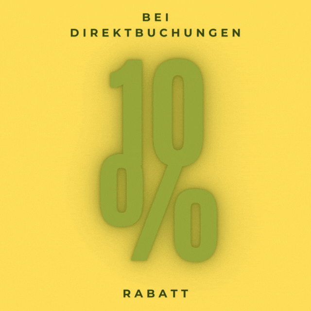 Grafik mit Hinweis: 10 % Rabatt bei Direktbuchungen.